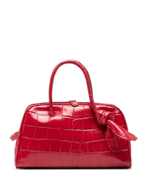 Jacquemus croc-effect knotted clutch bag
