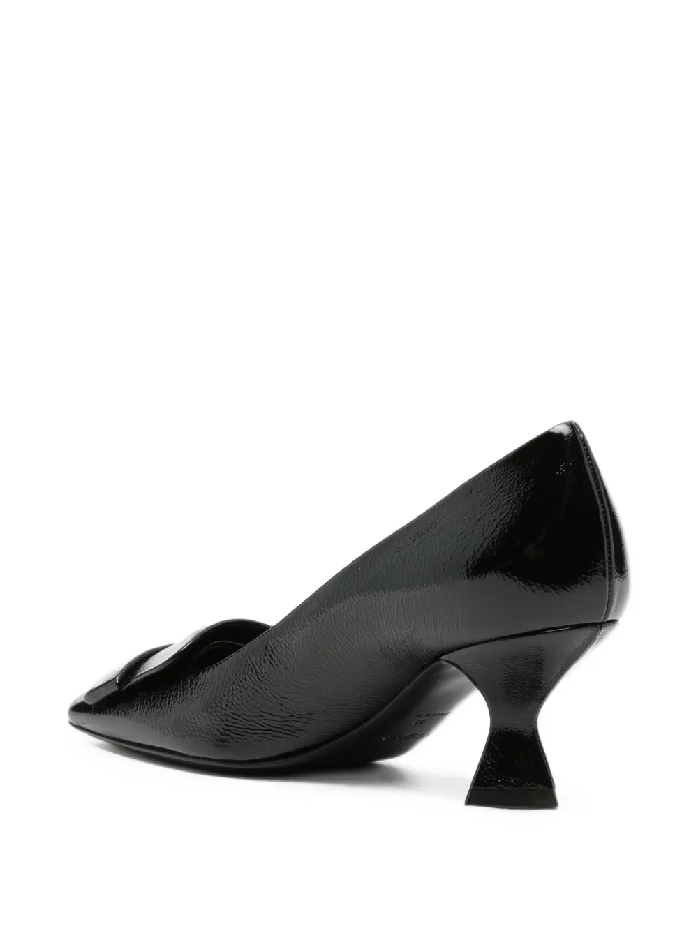 Sergio Rossi buckle-detail architectural-heel pumps Zwart