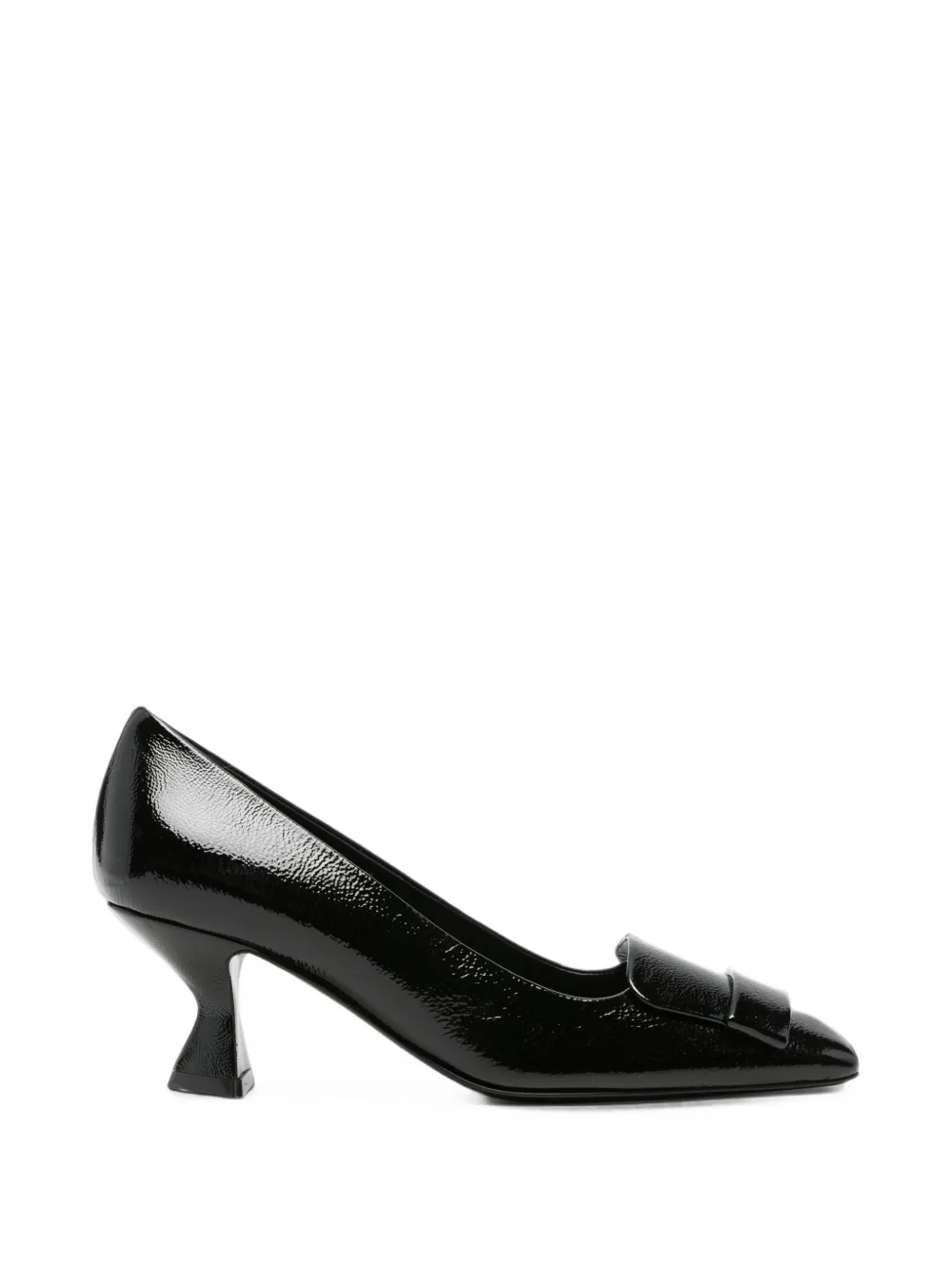 Sergio Rossi buckle-detail architectural-heel pumps Zwart