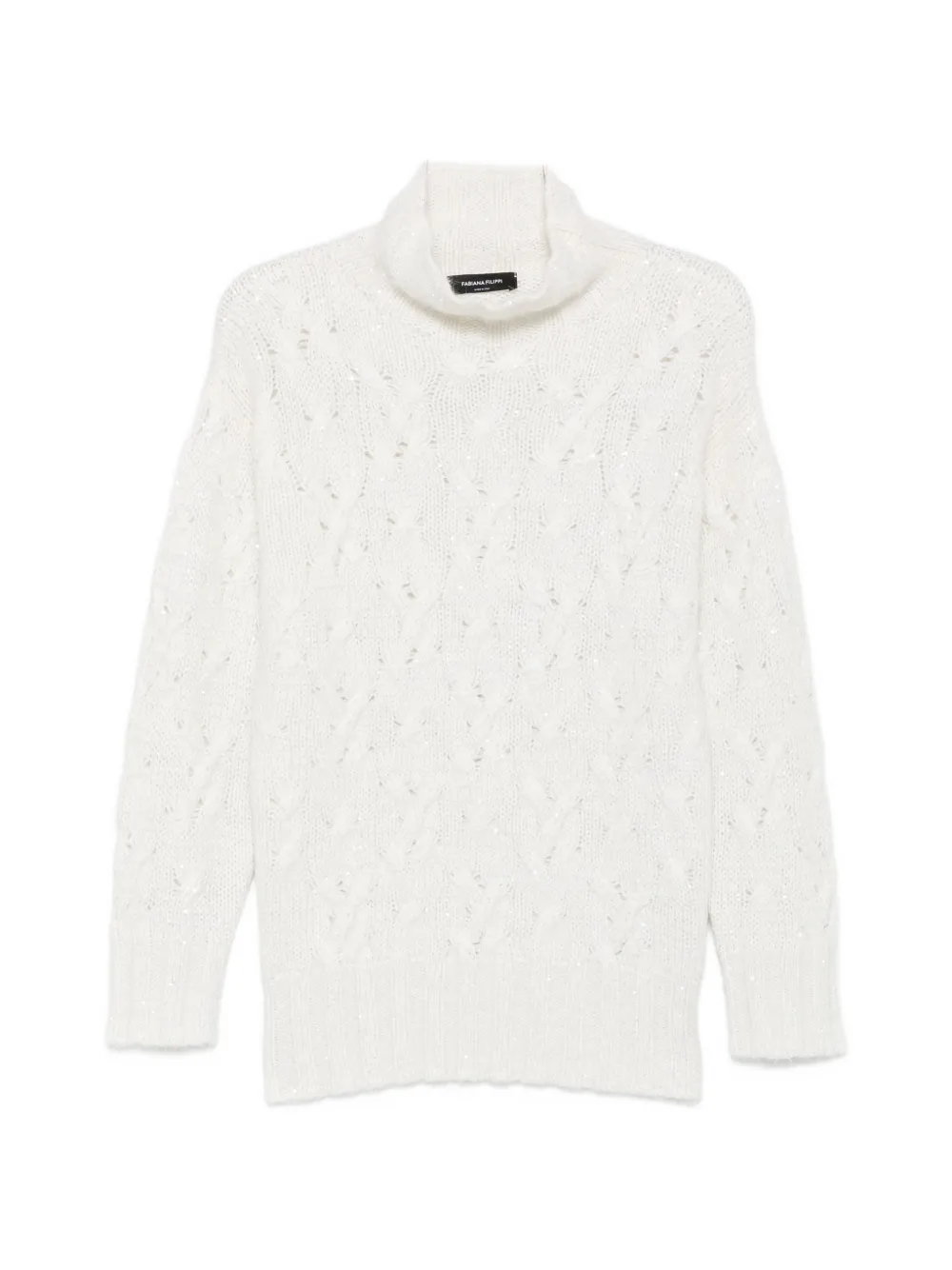 Fabiana Filippi cable-knit sequin-embellished sweater - Toni neutri