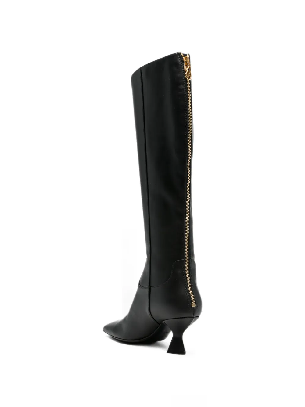 Sergio Rossi rear zip-fastening knee-high boots Zwart