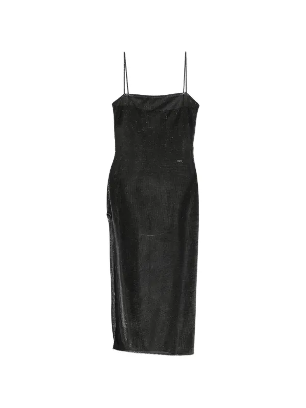 Gucci glitter-effect side-slit Dress | Black