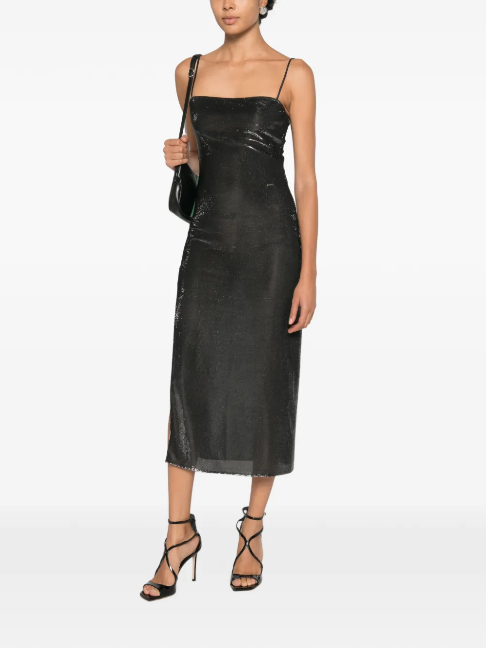 Gucci Jurk met zijsplit en glitter-effect Zwart