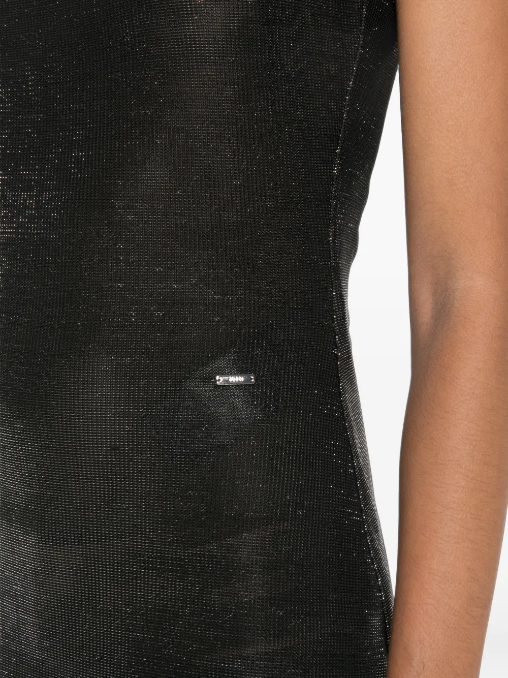 Gucci Jurk met zijsplit en glitter-effect Zwart