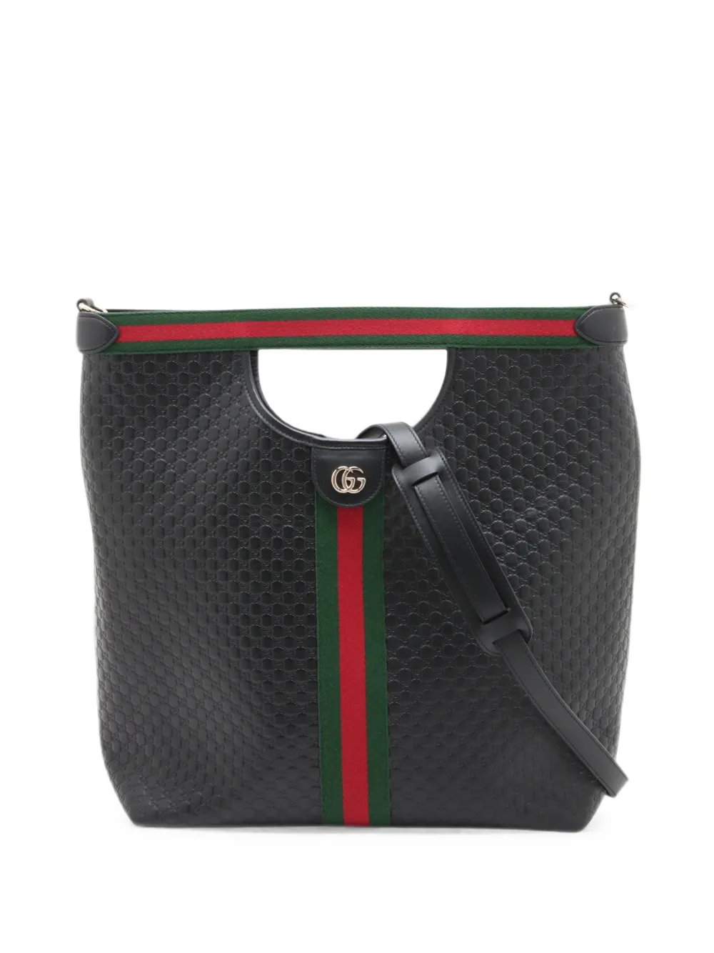 Gucci Pre-Owned 2000-2015 Microguccissima Web Ophidia satchel - Nero