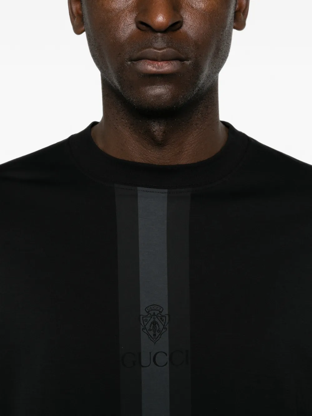 Gucci Katoenen T-shirt met Web-detail Zwart