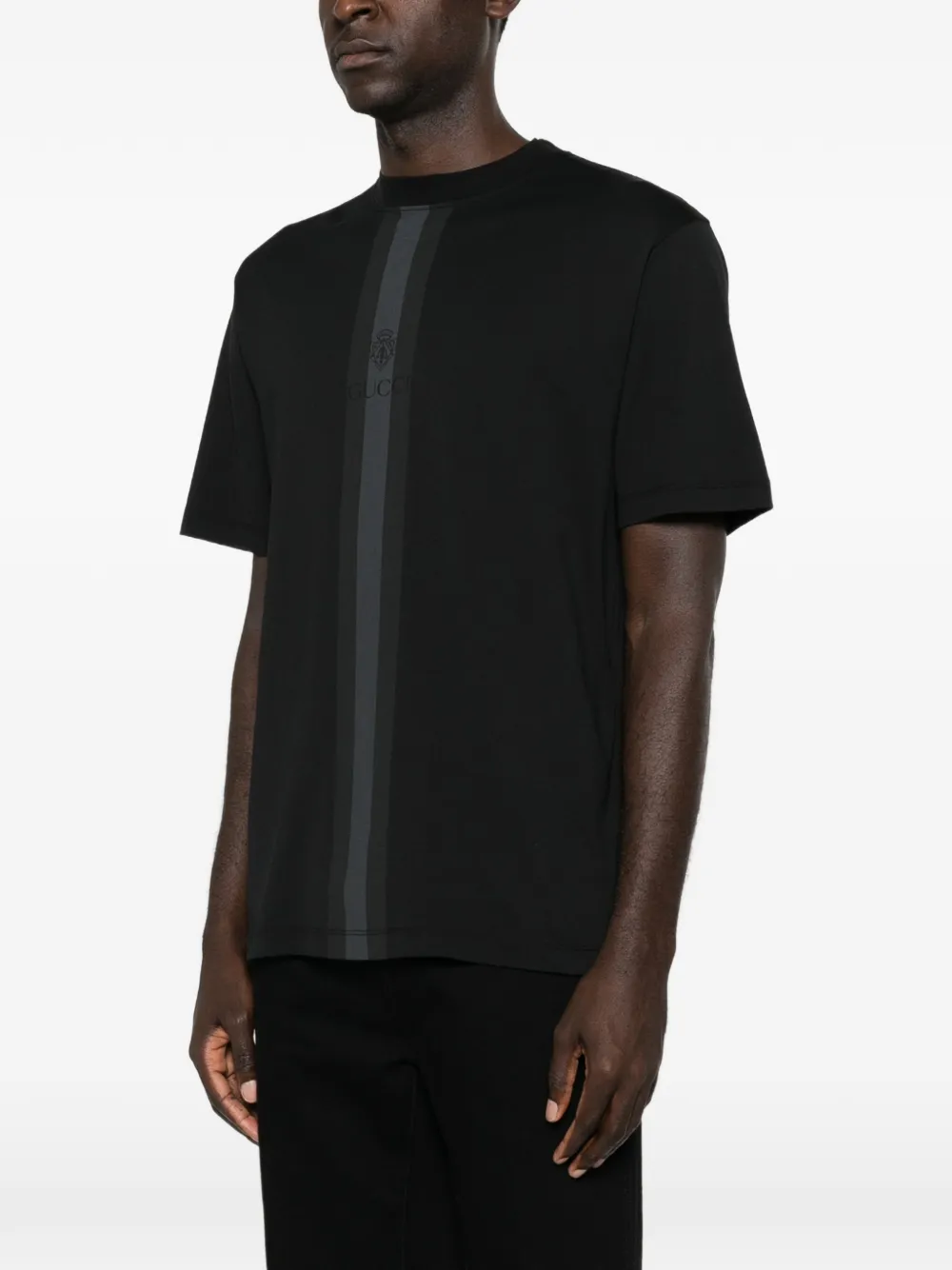 Gucci Katoenen T-shirt met Web-detail Zwart