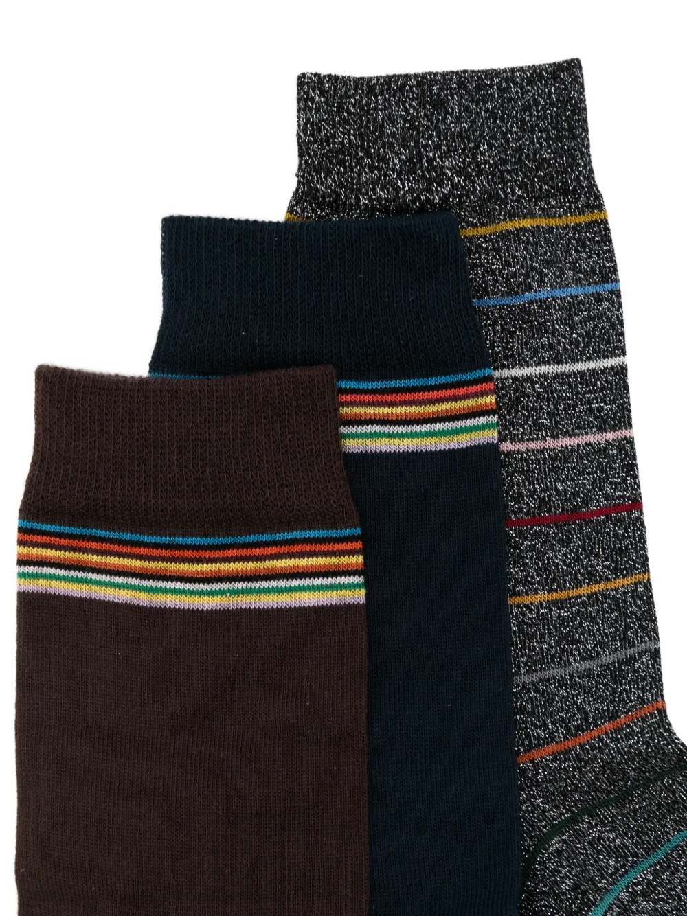 Paul Smith Drie paar Artist Stripe sokken Blauw