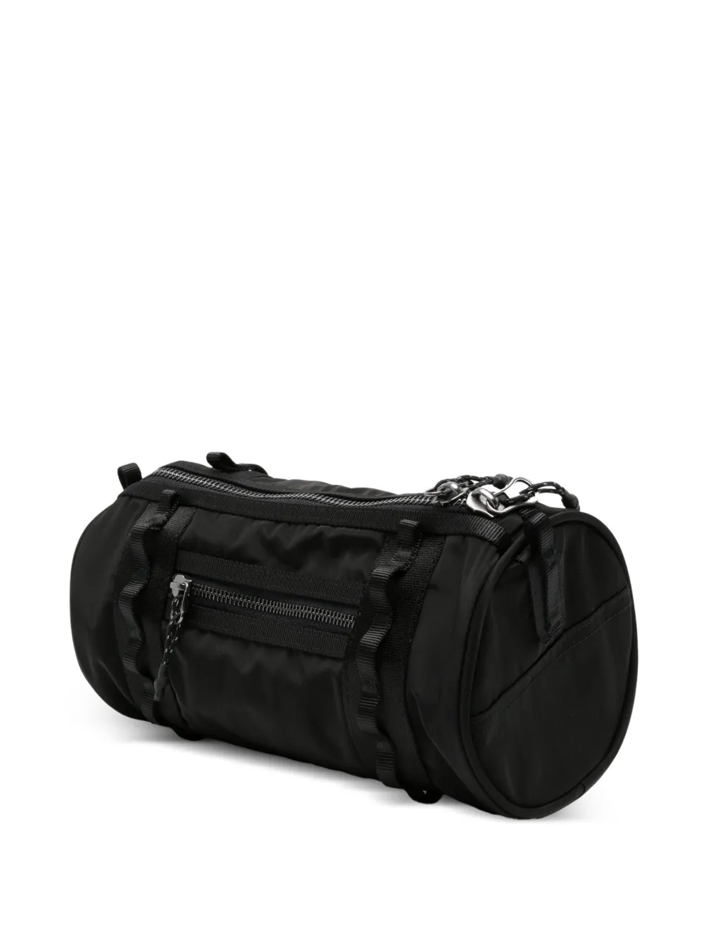 Topologie Cilindervormige clutch met logo-print Zwart