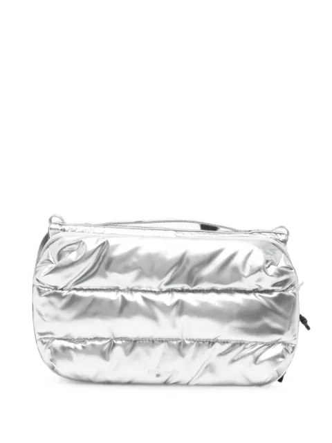 Topologie bolsa de mano Bottle Sacoche grande capitonada metalizada