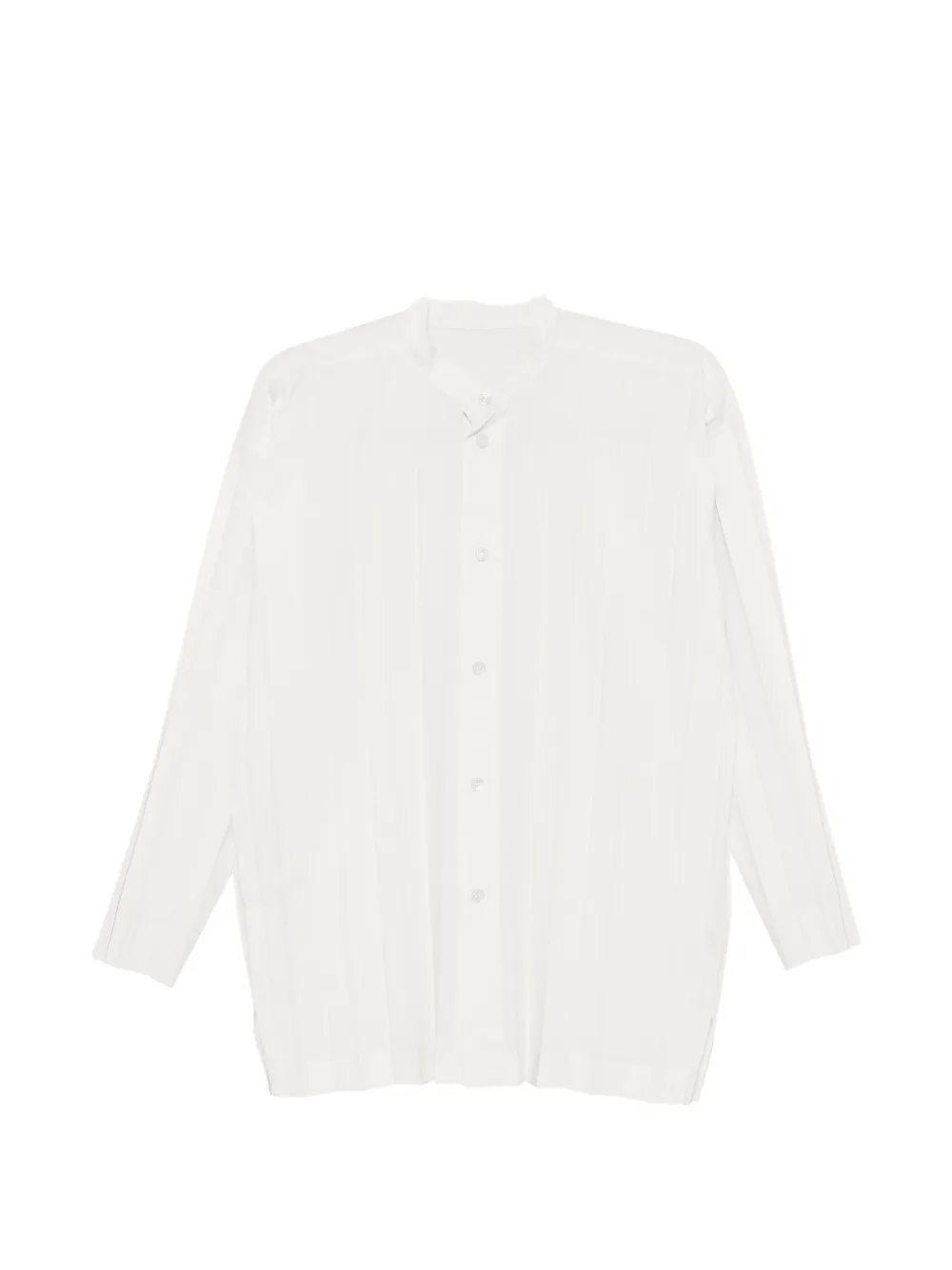 Homme Plissé Issey Miyake Camicia con colletto a fascia - Bianco