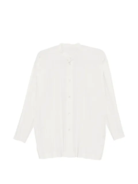Homme Plissé Issey Miyake pleated band-collar shirt