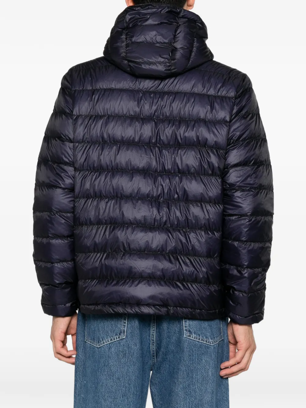 ASPESI Nelson gewatteerd jack met capuchon Blauw