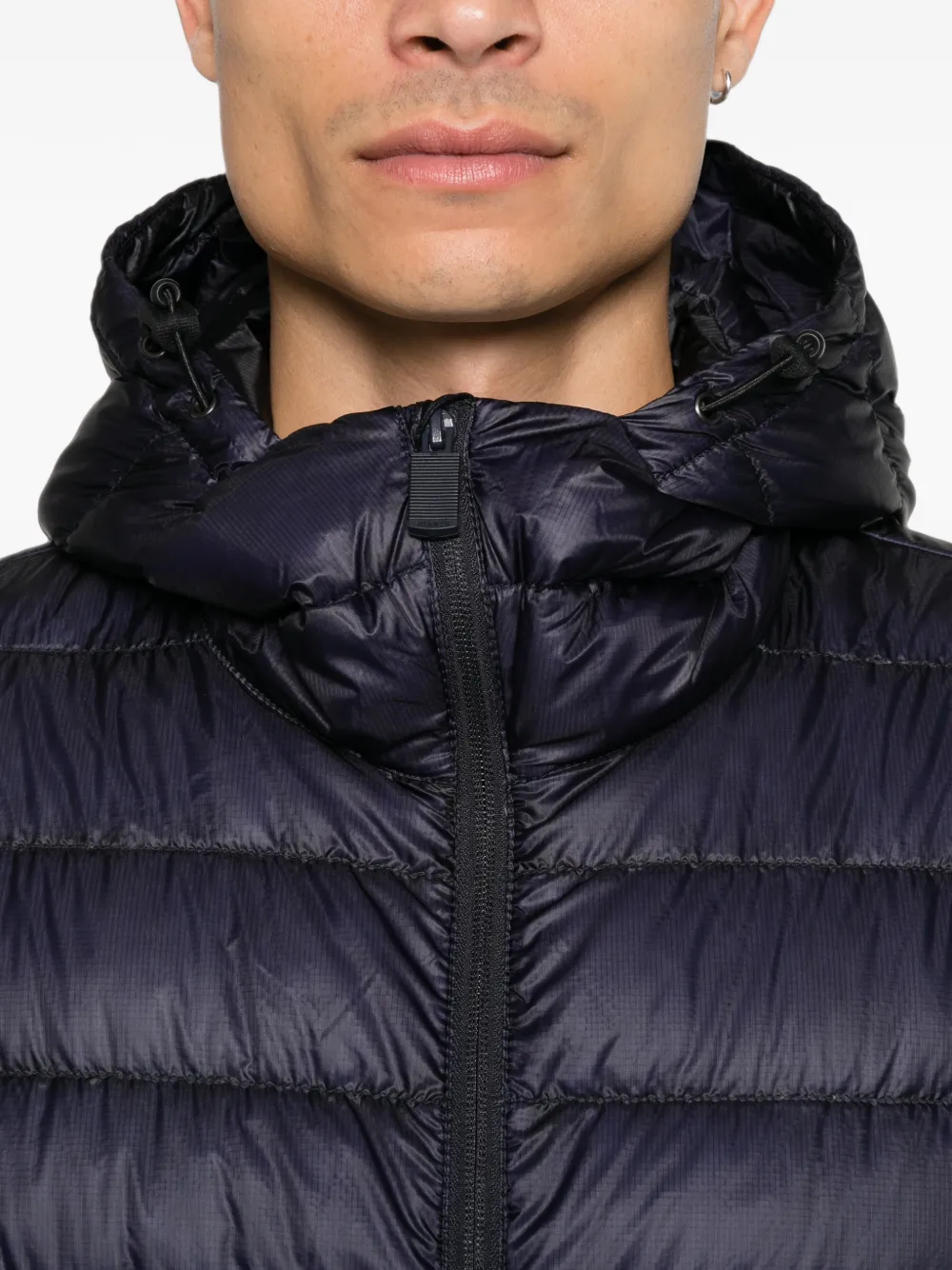 ASPESI Nelson gewatteerd jack met capuchon Blauw