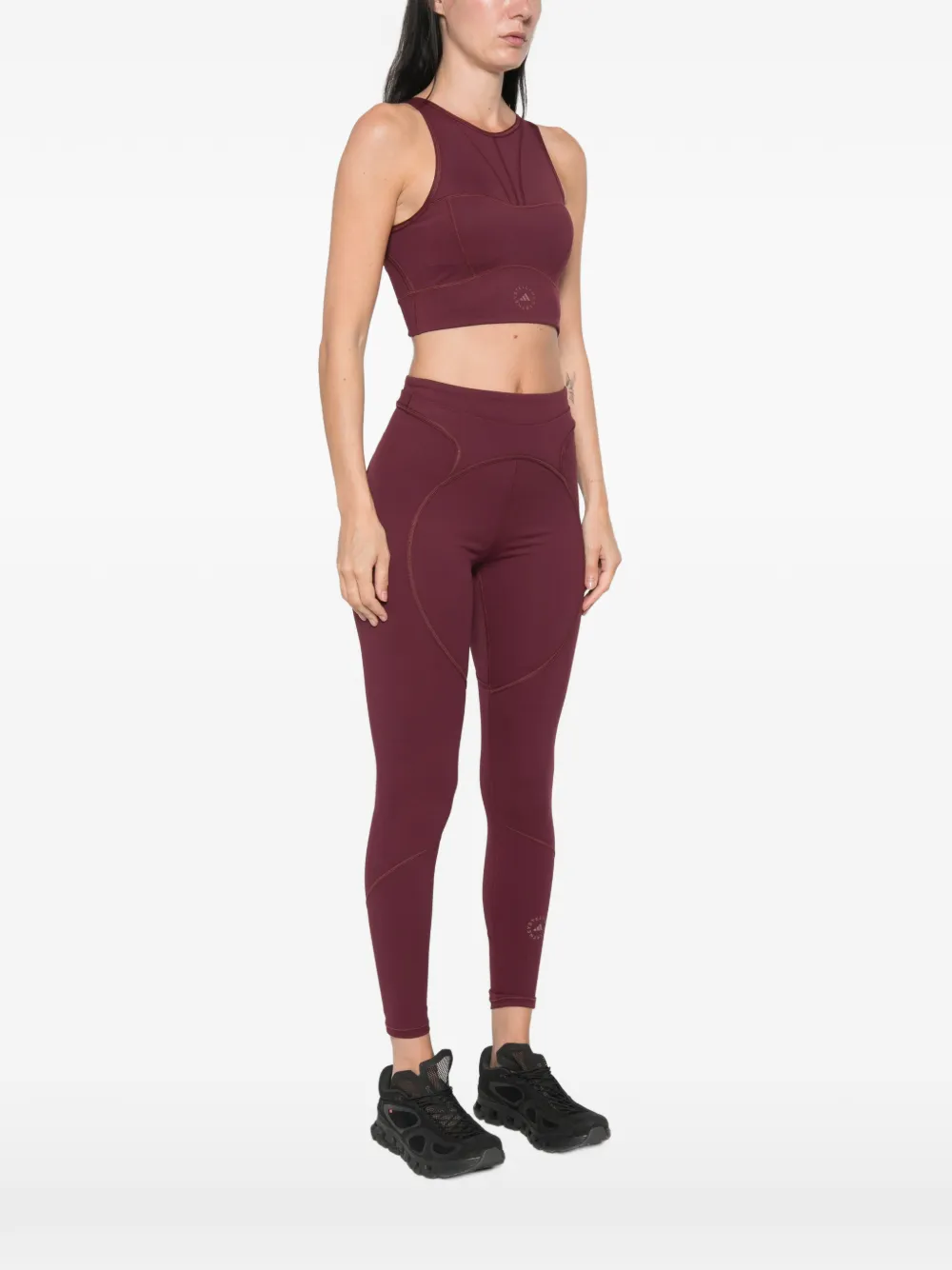 adidas by Stella McCartney x Stella McCartney sporttop met mesh vlakken en uitgesneden details Rood