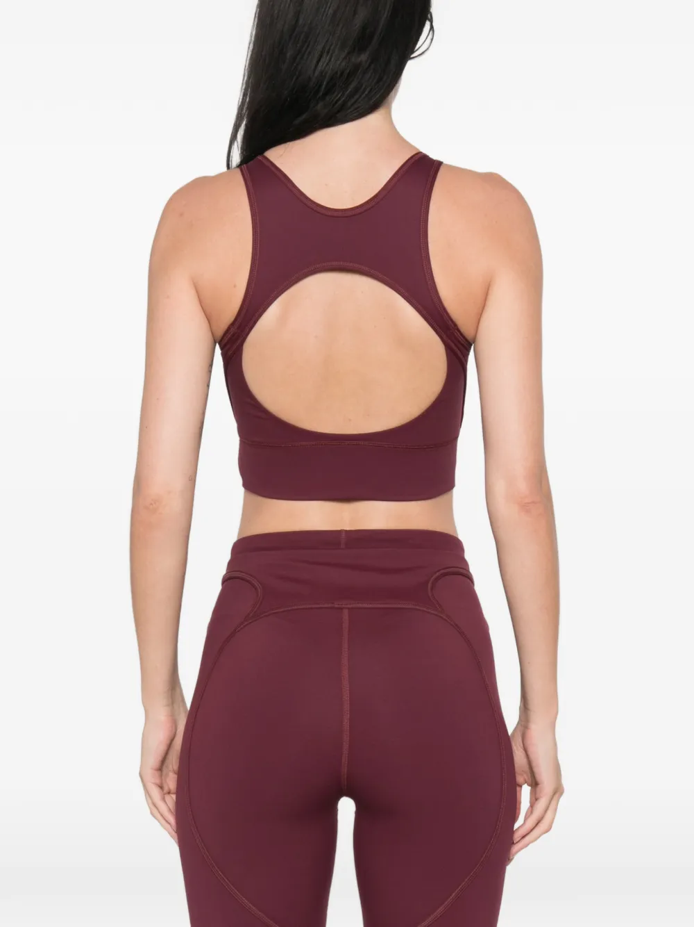 adidas by Stella McCartney x Stella McCartney sporttop met mesh vlakken en uitgesneden details Rood