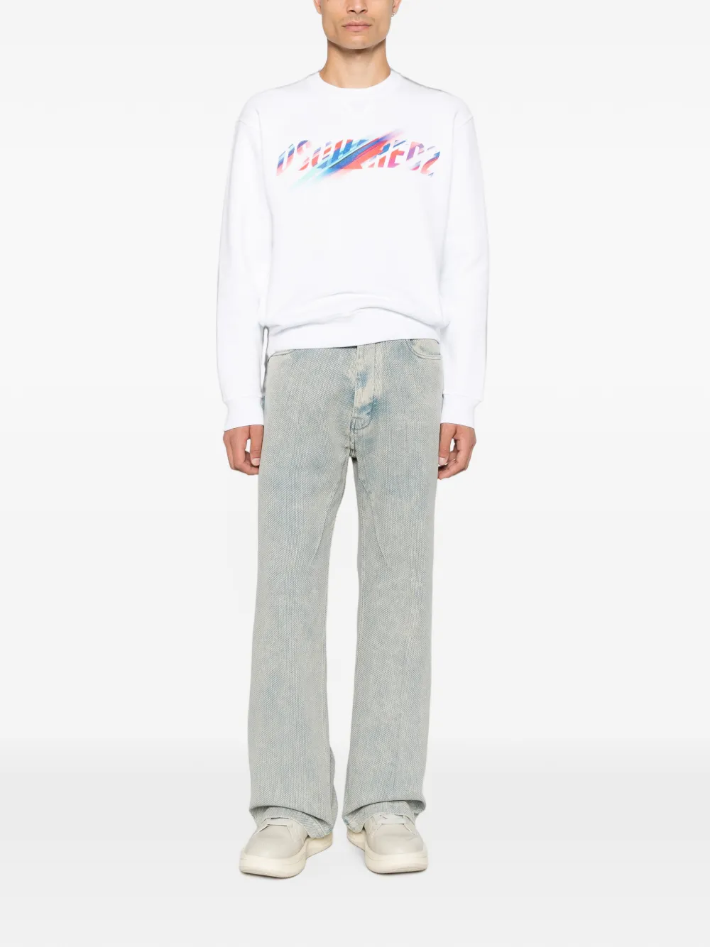 DSQUARED2 Sweater met logoprint Wit