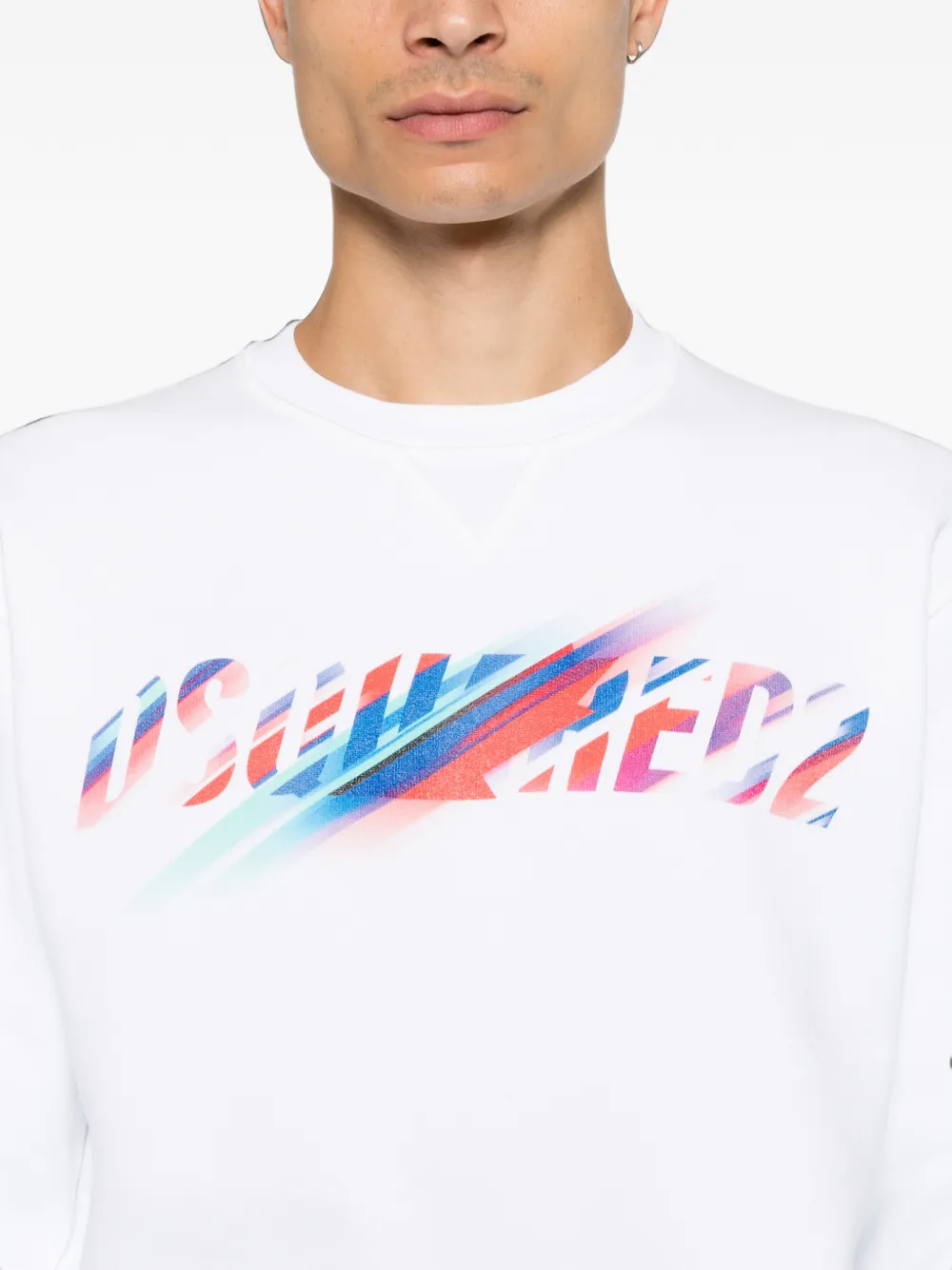 DSQUARED2 Sweater met logoprint Wit