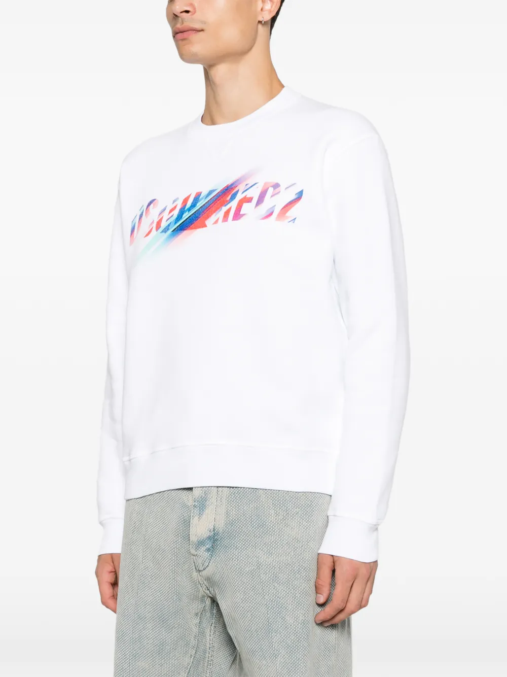 DSQUARED2 Sweater met logoprint Wit