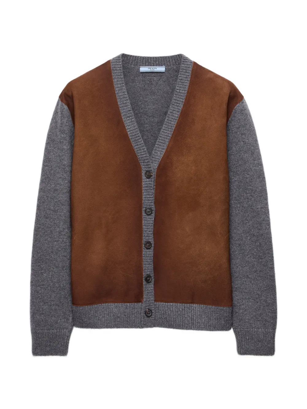 Prada Wool and suede cardigan - Grau