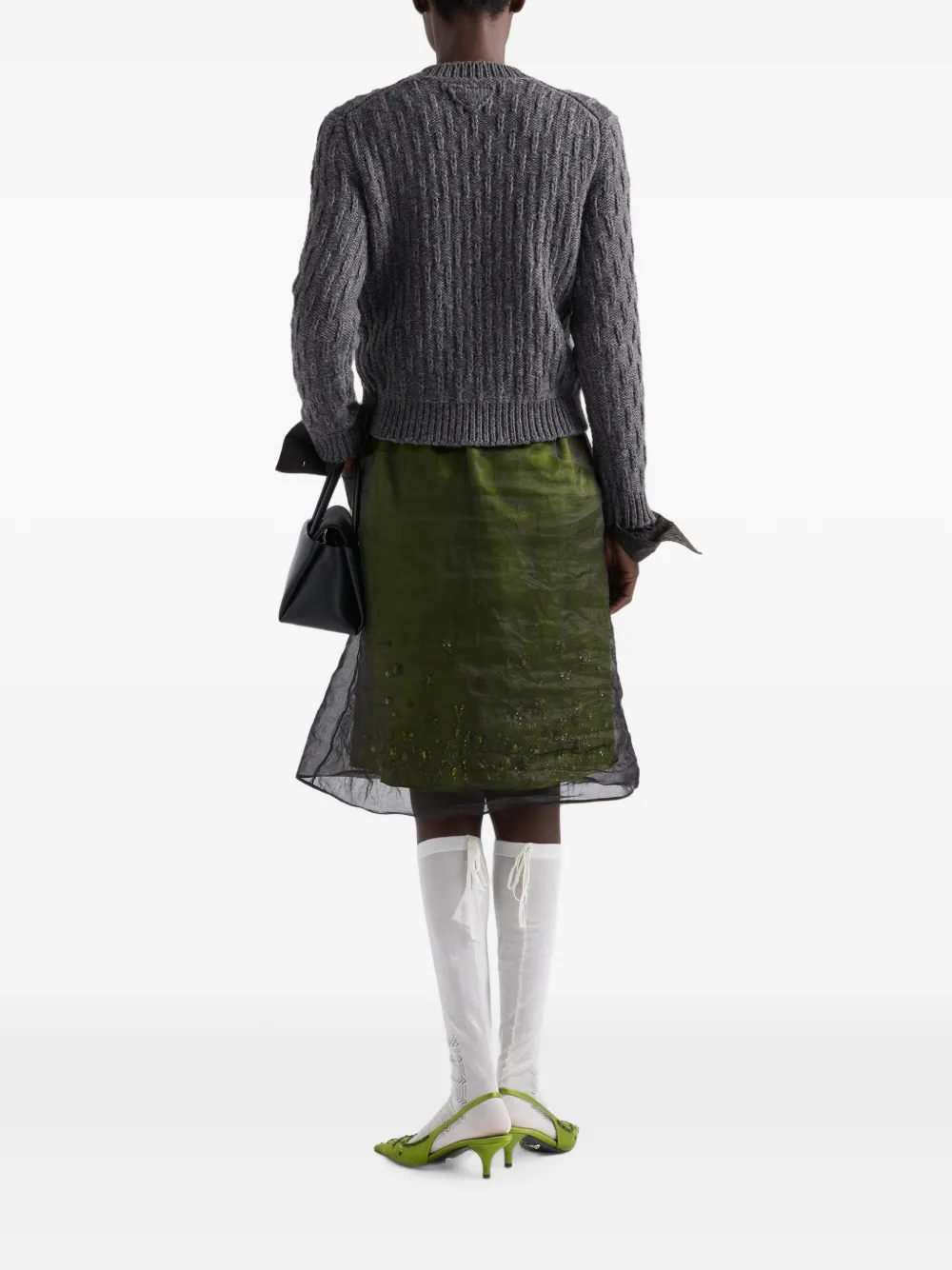 Prada Wollen en alpaca vest Grijs