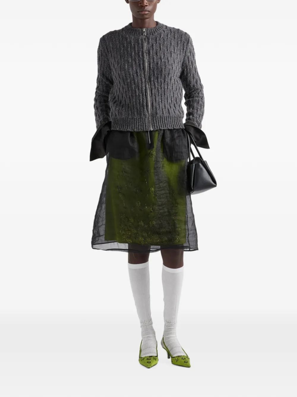 Prada Wollen en alpaca vest Grijs
