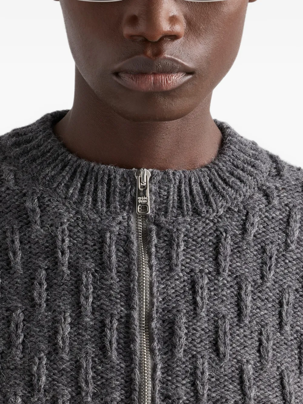 Prada Wollen en alpaca vest Grijs