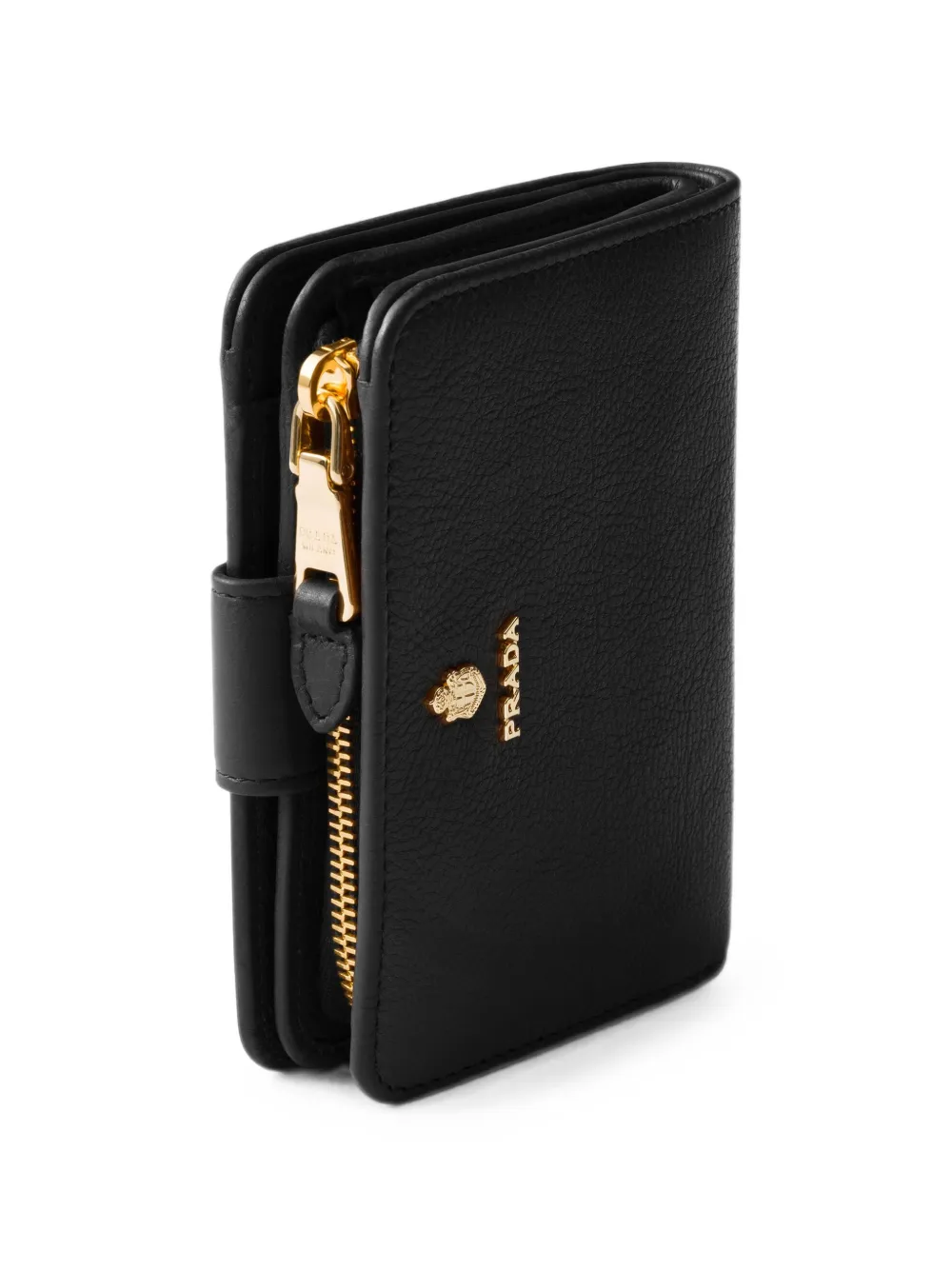 Prada Leren portemonnee Zwart
