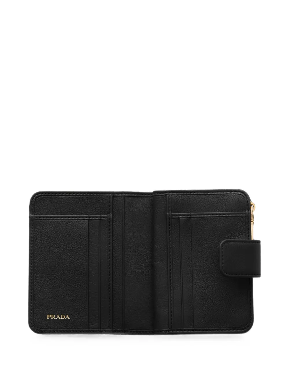 Prada Leren portemonnee Zwart