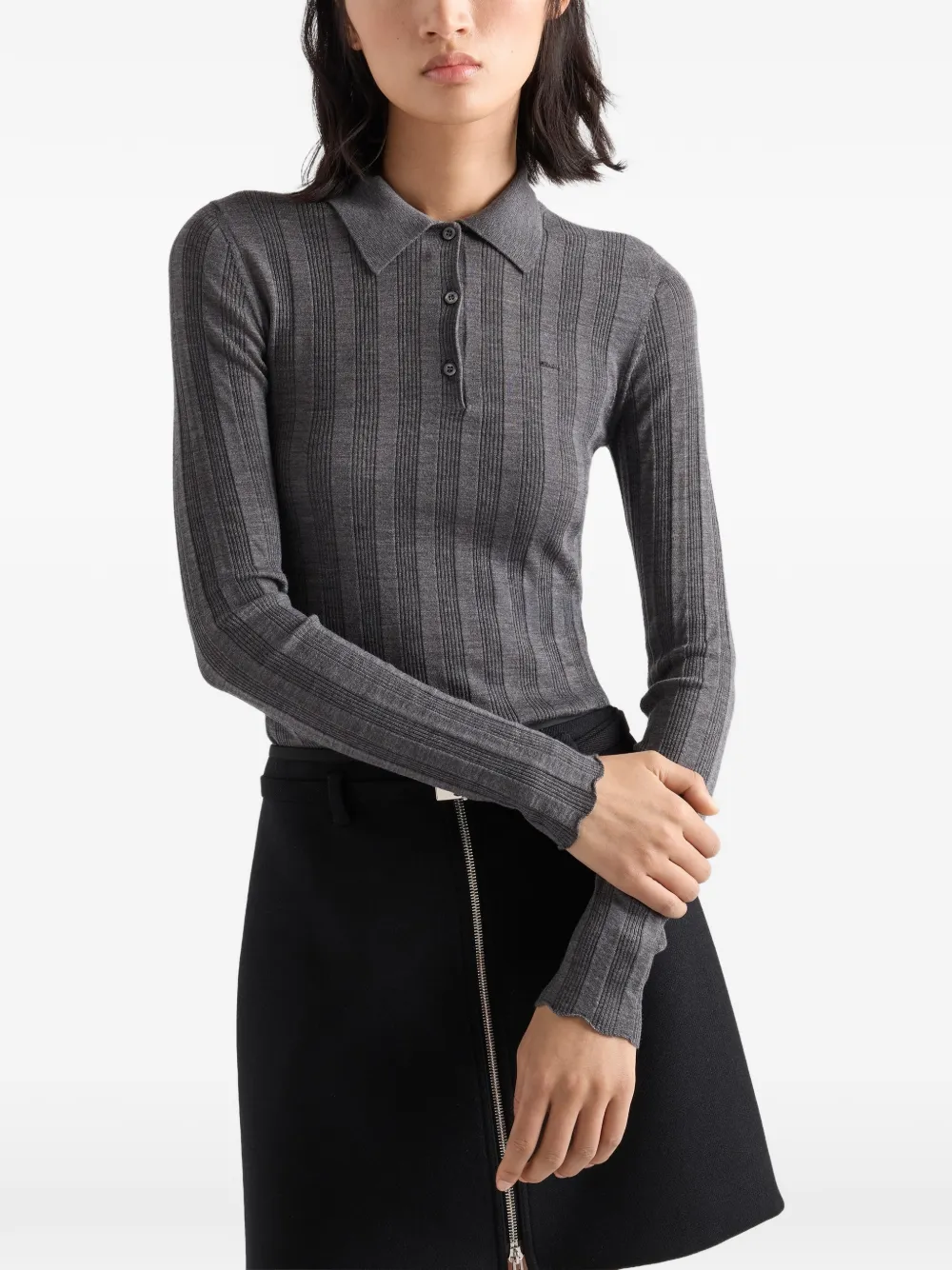 Prada Wollen polotrui Grijs