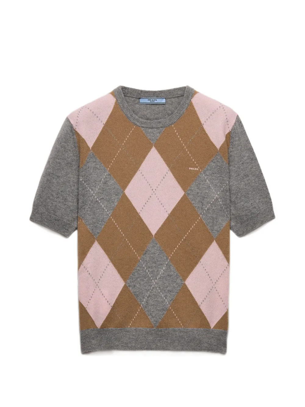 Prada argyle cashmere sweater - Grigio