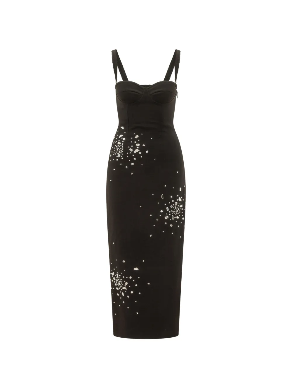 DES PHEMMES embellished bustier midi dress