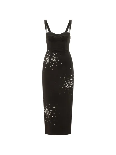 DES PHEMMES embellished bustier midi dress