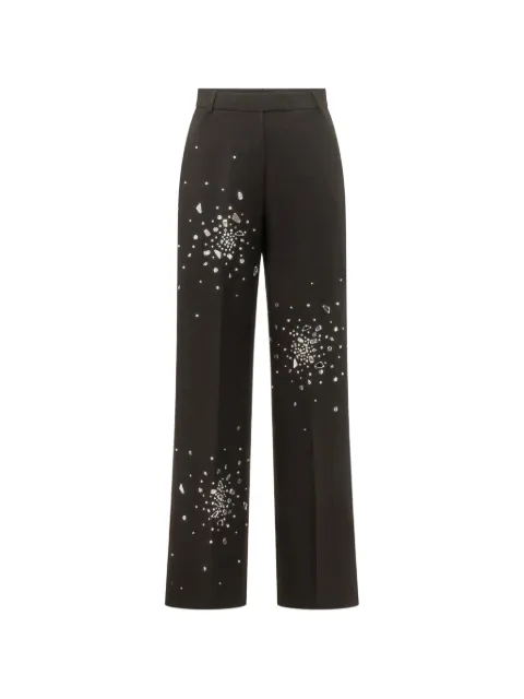 DES PHEMMES crystal-embellished wide-leg trousers