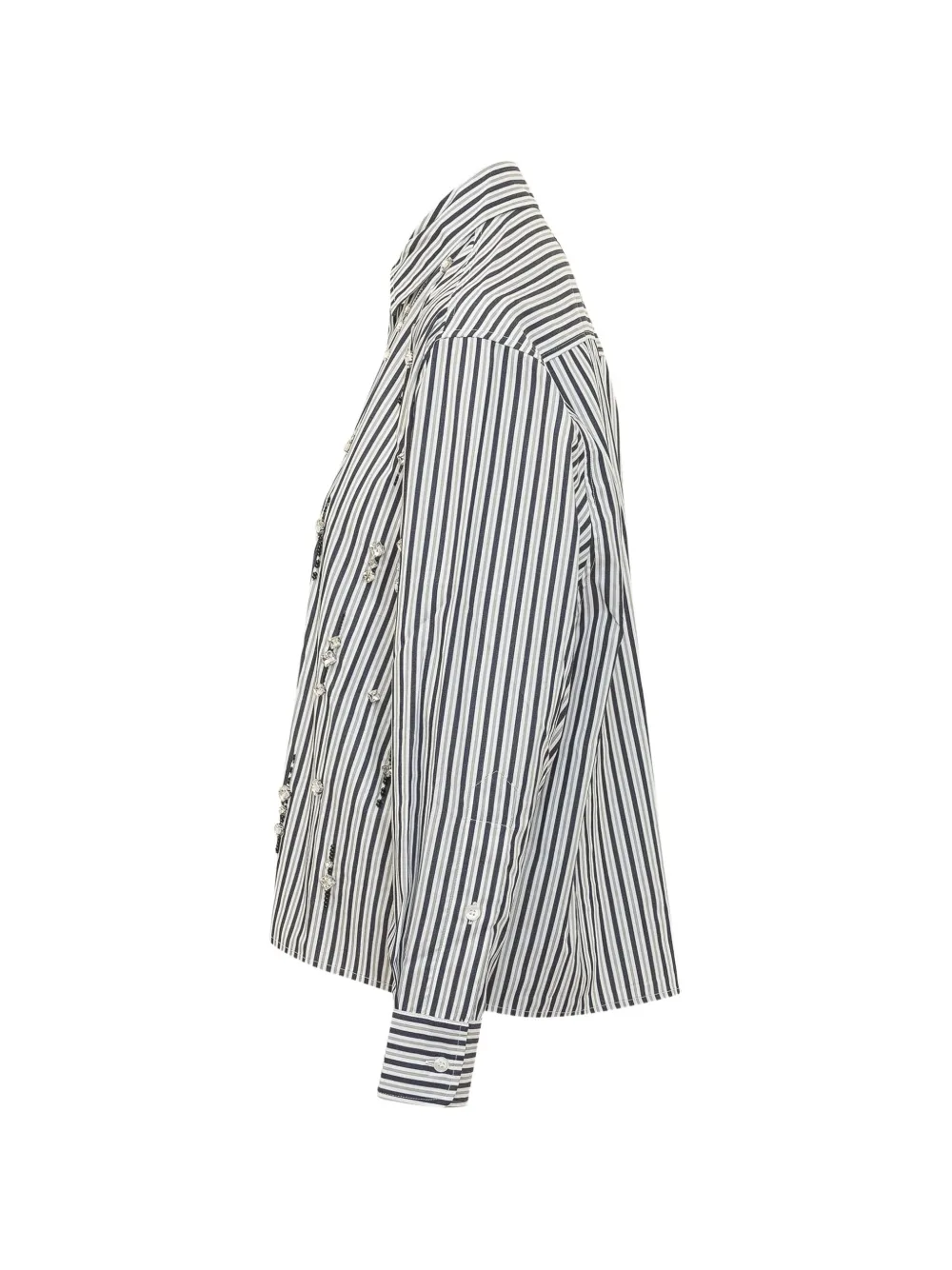 DES PHEMMES Blouse verfraaid met kristallen Wit