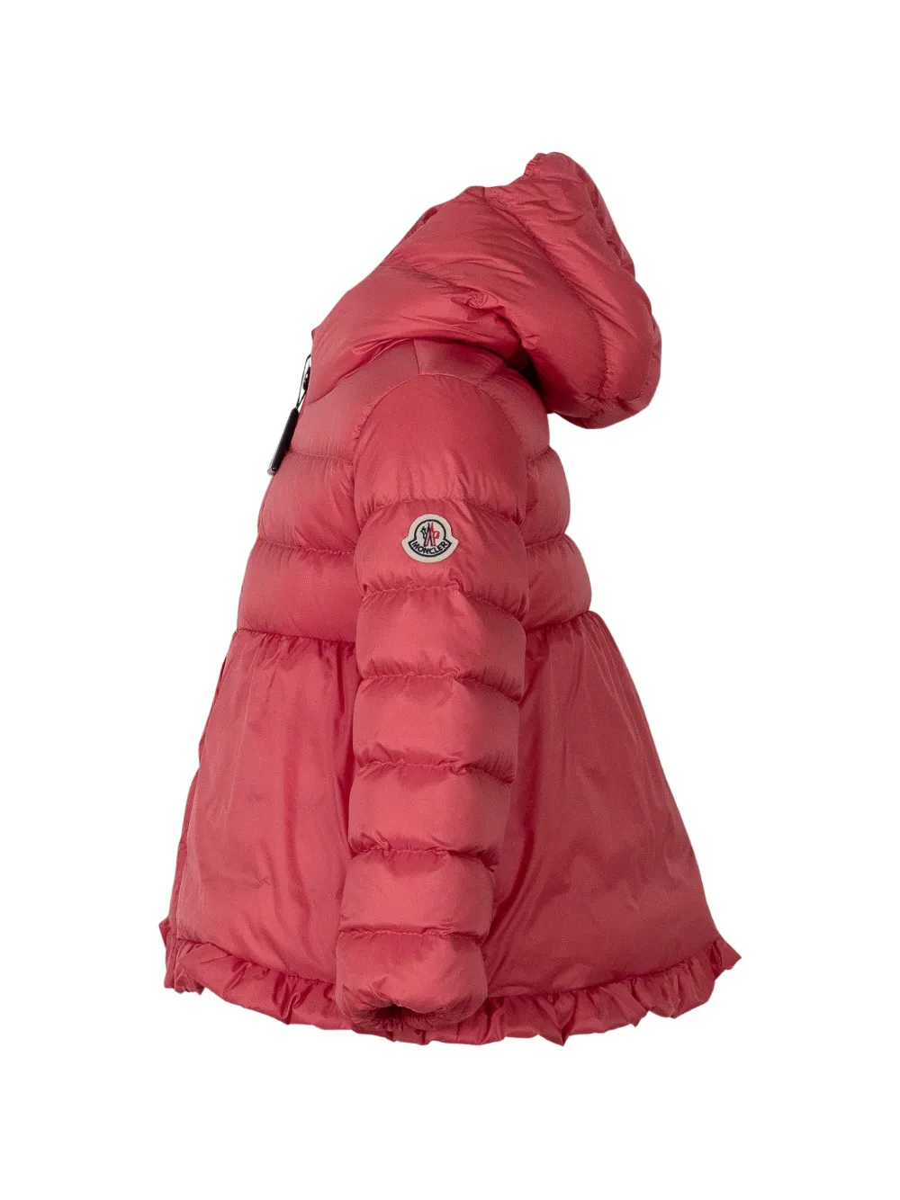Moncler Enfant Odile ruffled puffer jacket Roze