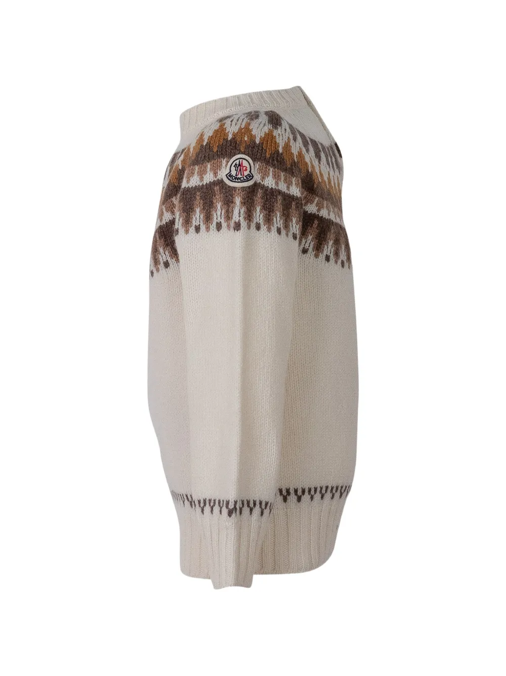 Moncler Enfant fair isle-knit sweater Beige
