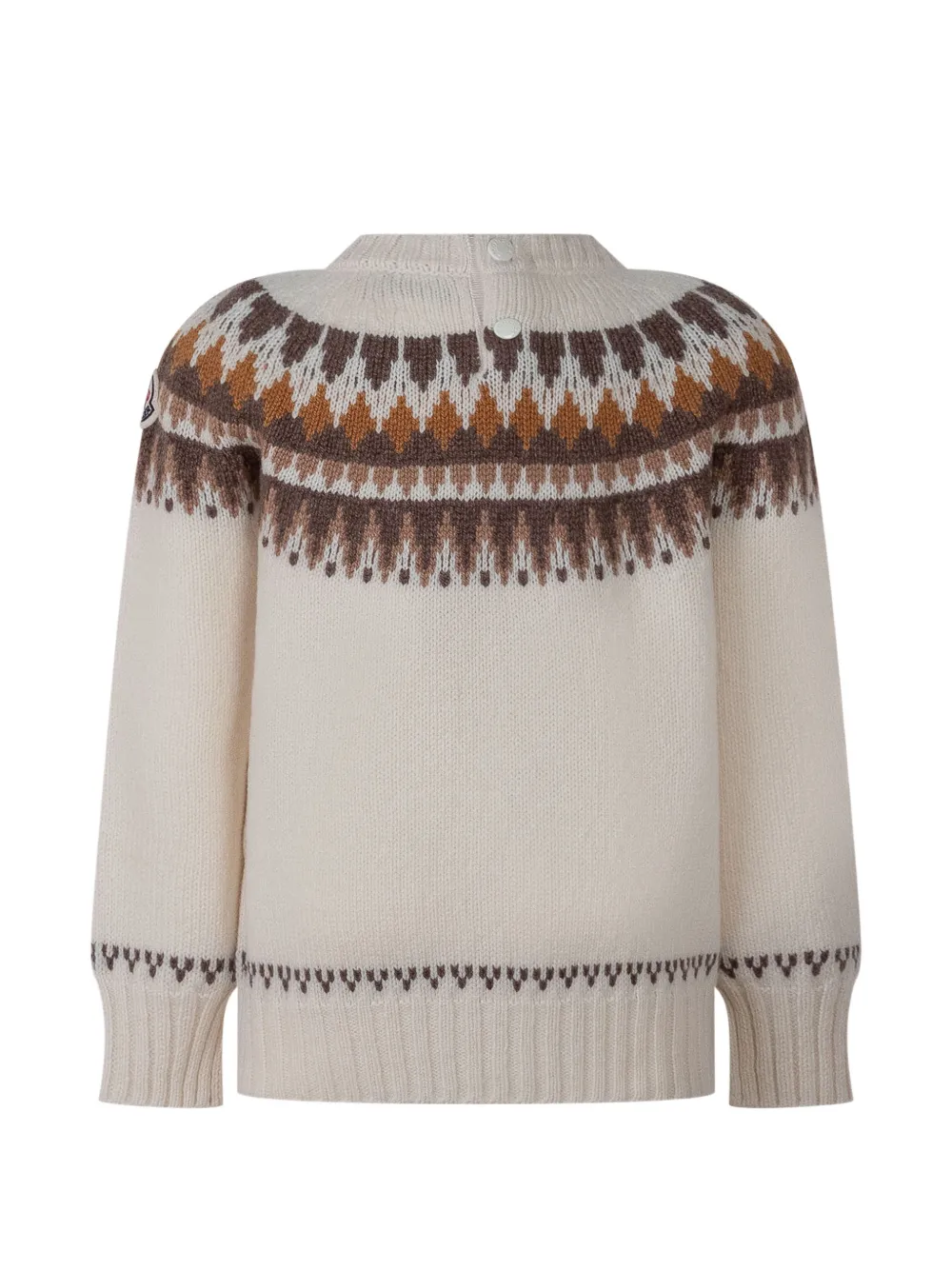 Moncler Enfant fair isle-knit sweater Beige