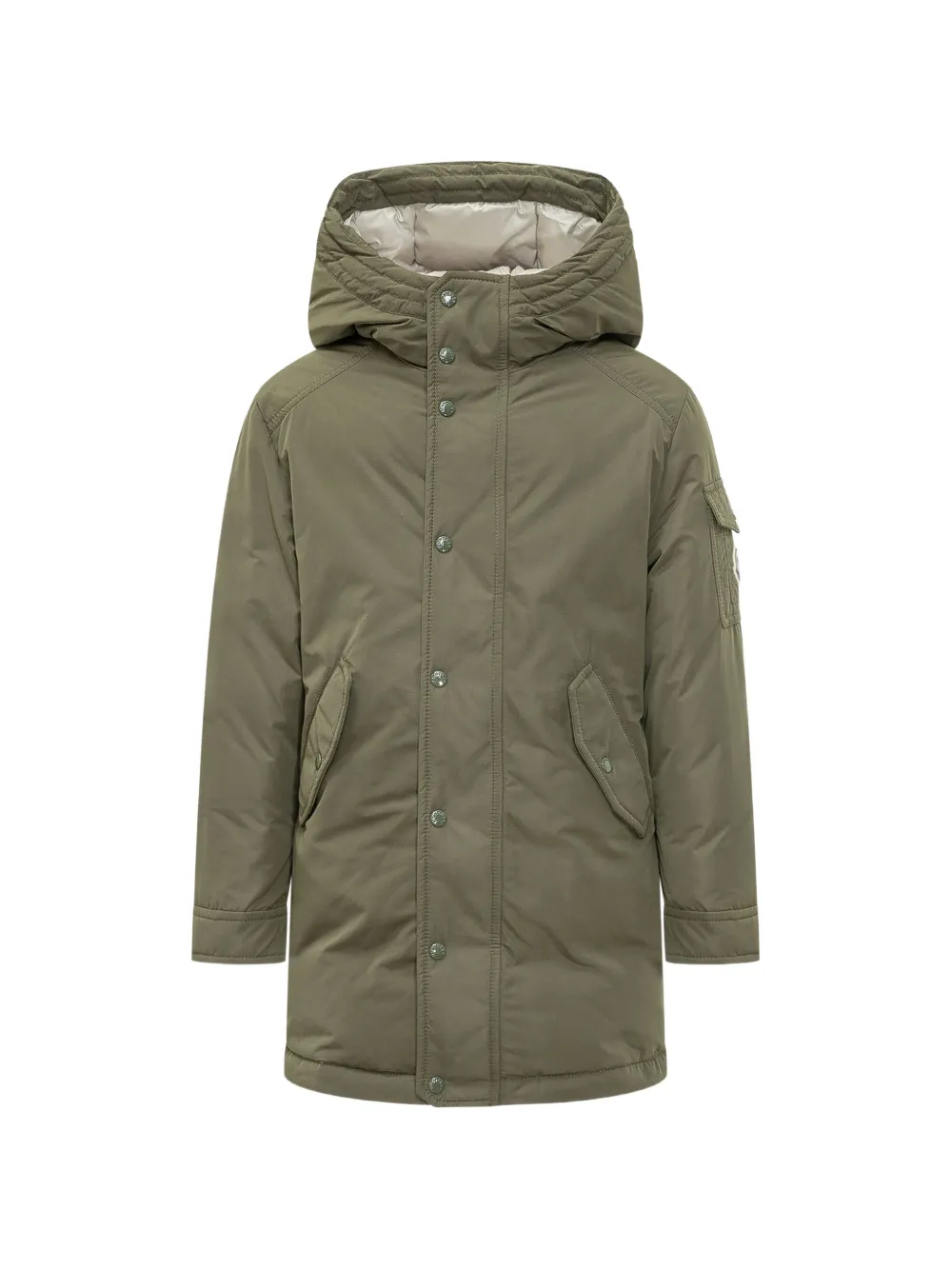 Moncler Enfant Nahan parka met capuchon Groen