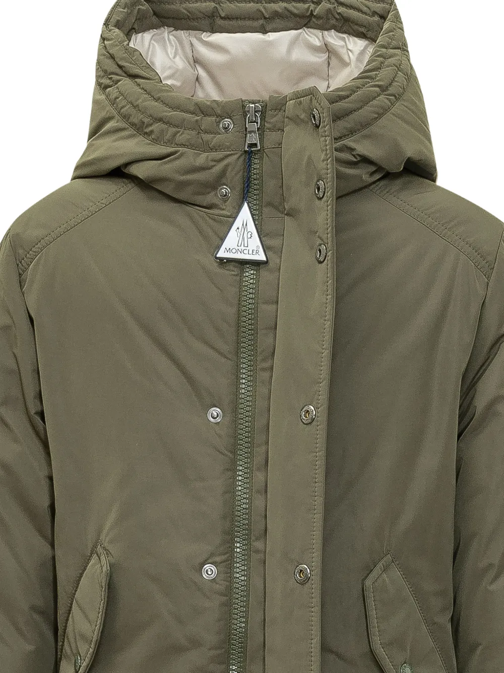 Moncler Enfant Nahan parka met capuchon Groen