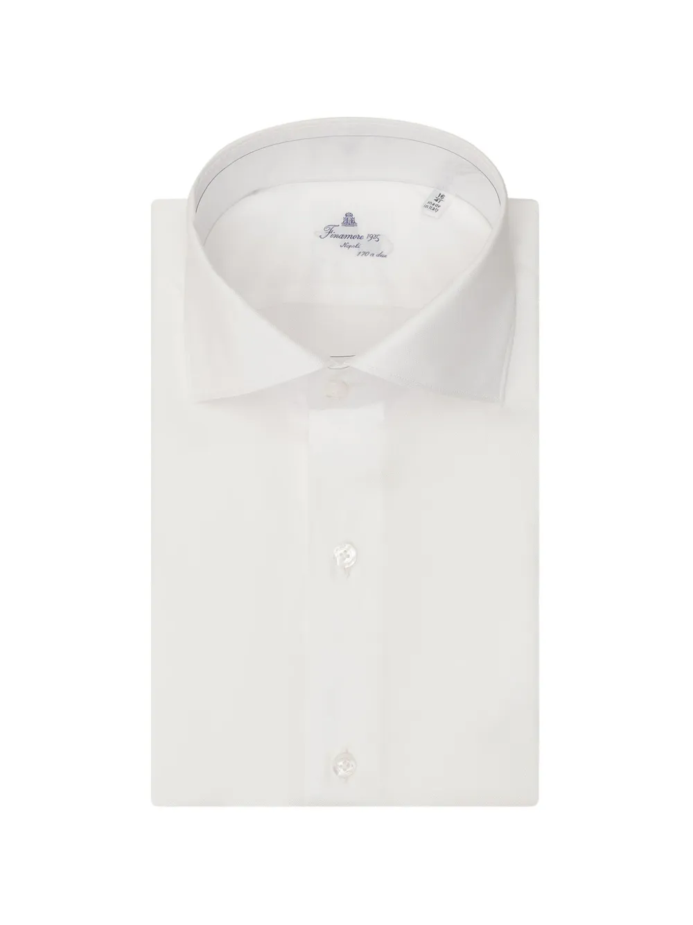 Finamore 1925 Napoli Eduardo spread-collar shirt - White