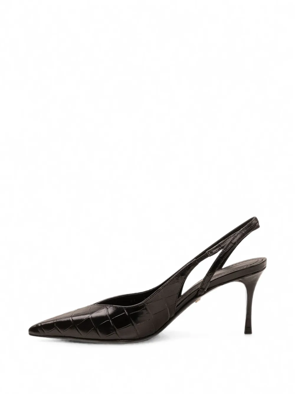 Ferragamo Dafne croc-effect slingback heeled pumps Zwart