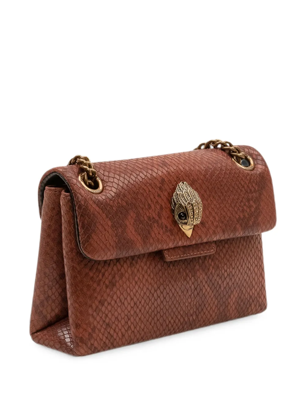 Kurt Geiger London Kensington mini-schoudertas met slangen-effect Bruin