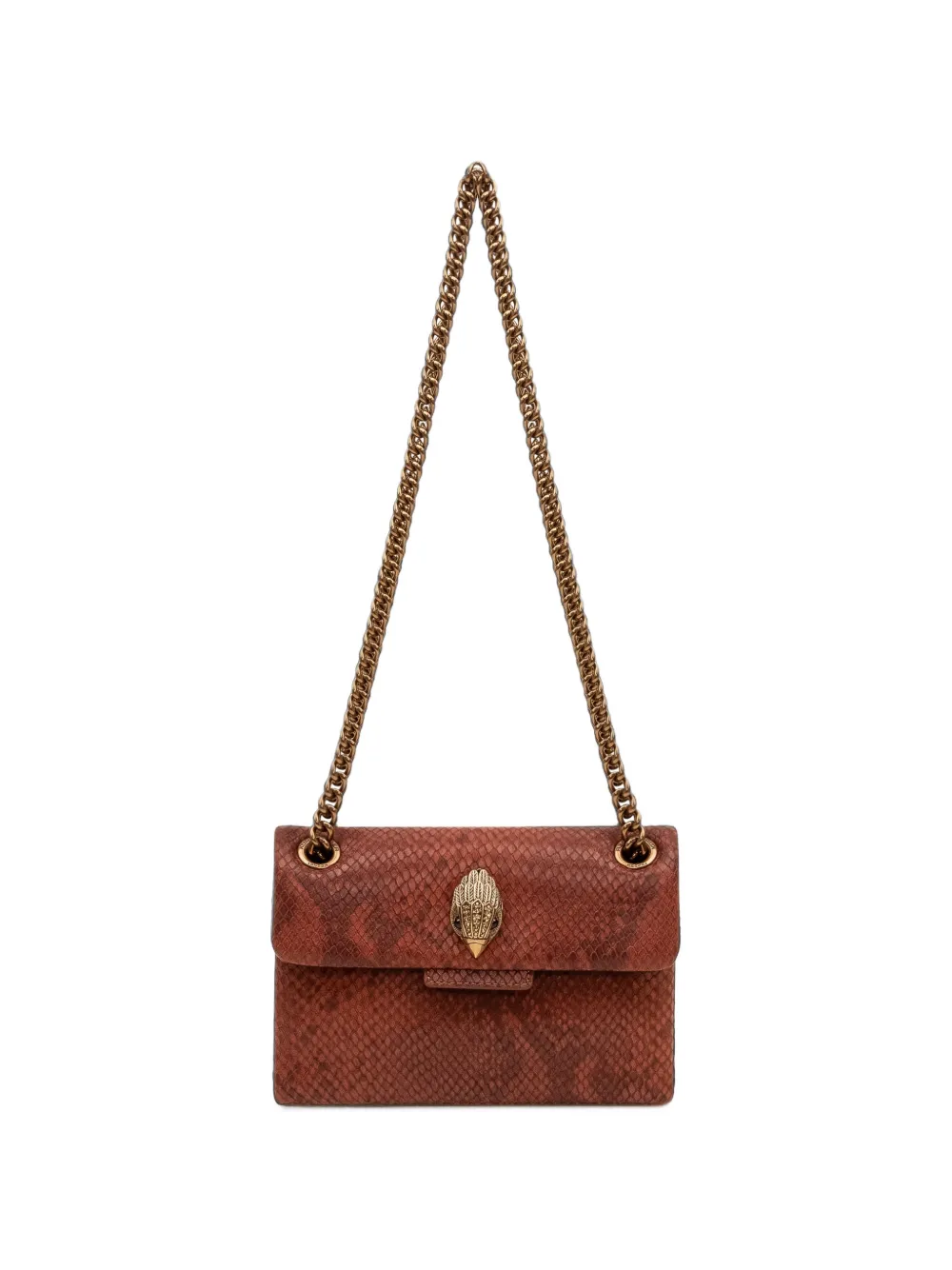 Kurt Geiger London Kensington mini-schoudertas met slangen-effect Bruin
