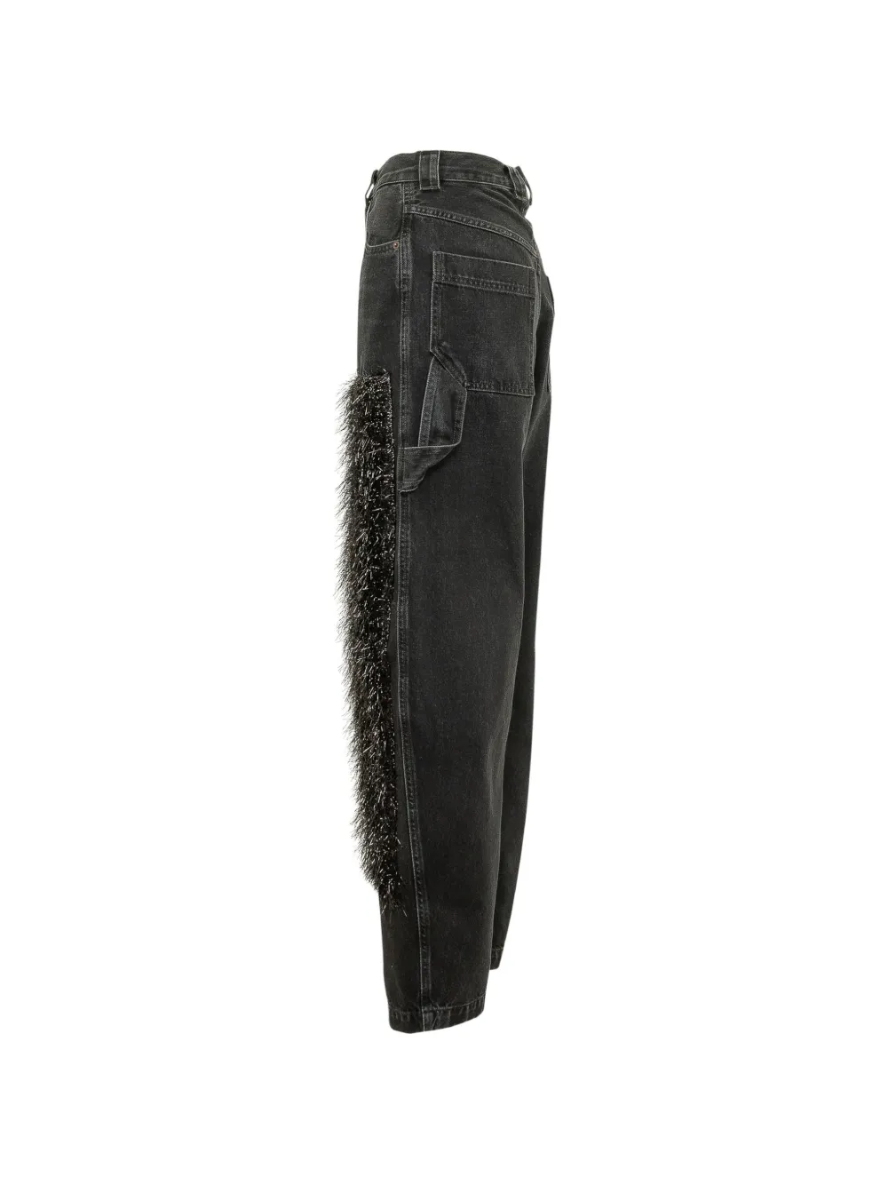 DARKPARK Audery jeans verfraaid met franje Zwart