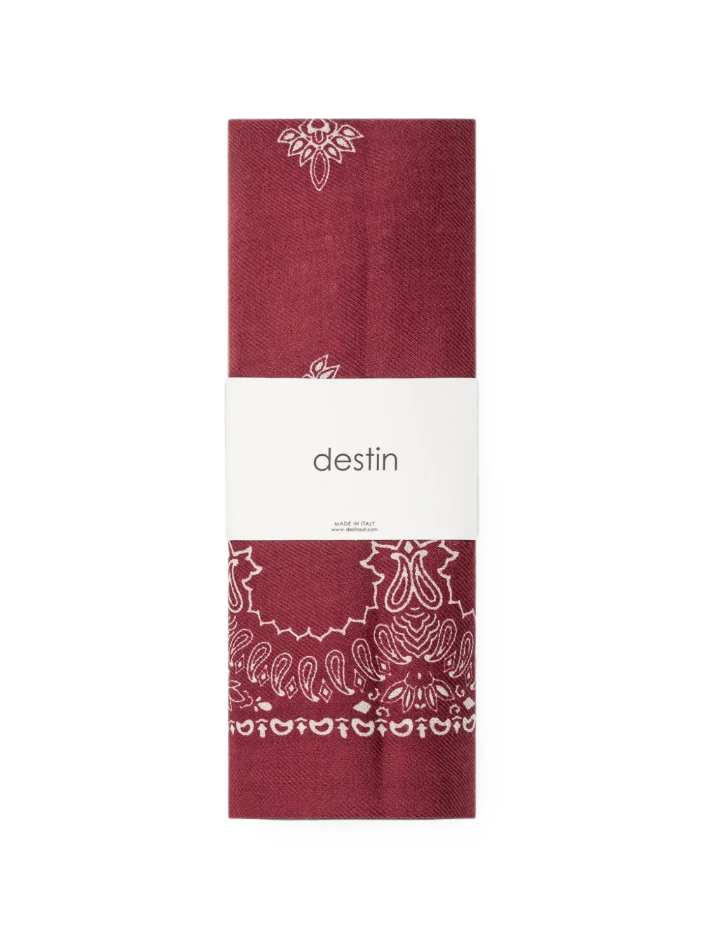 Destin Triangel bandana met paisley-print Rood