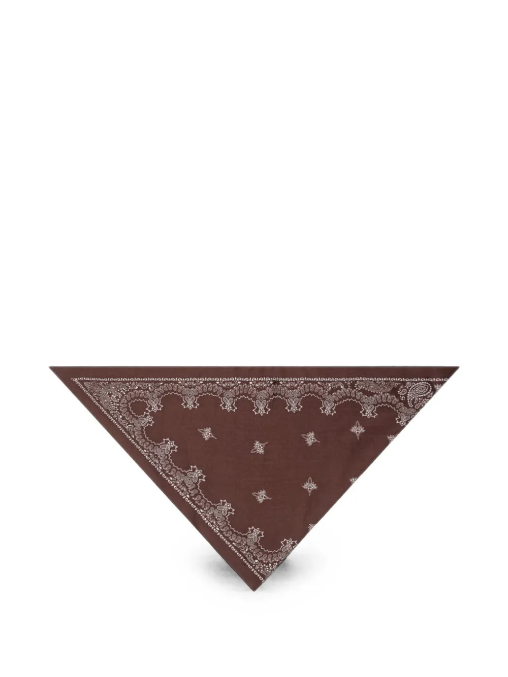 Destin paisley-print wool bandana - Marrone