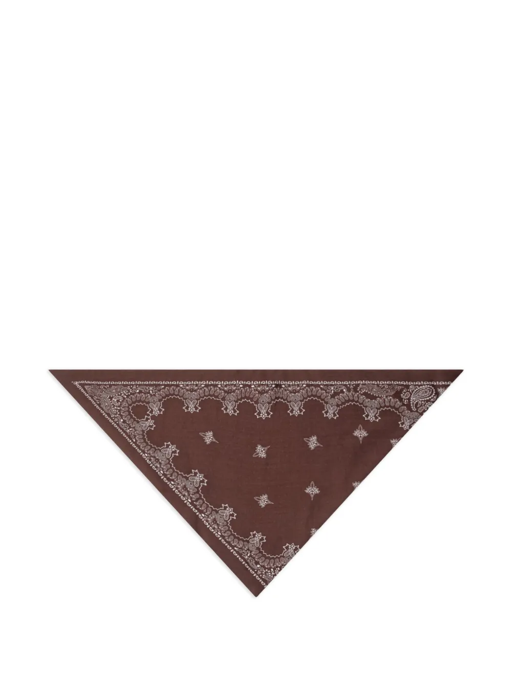 Destin paisley-print wool bandana - Marrone