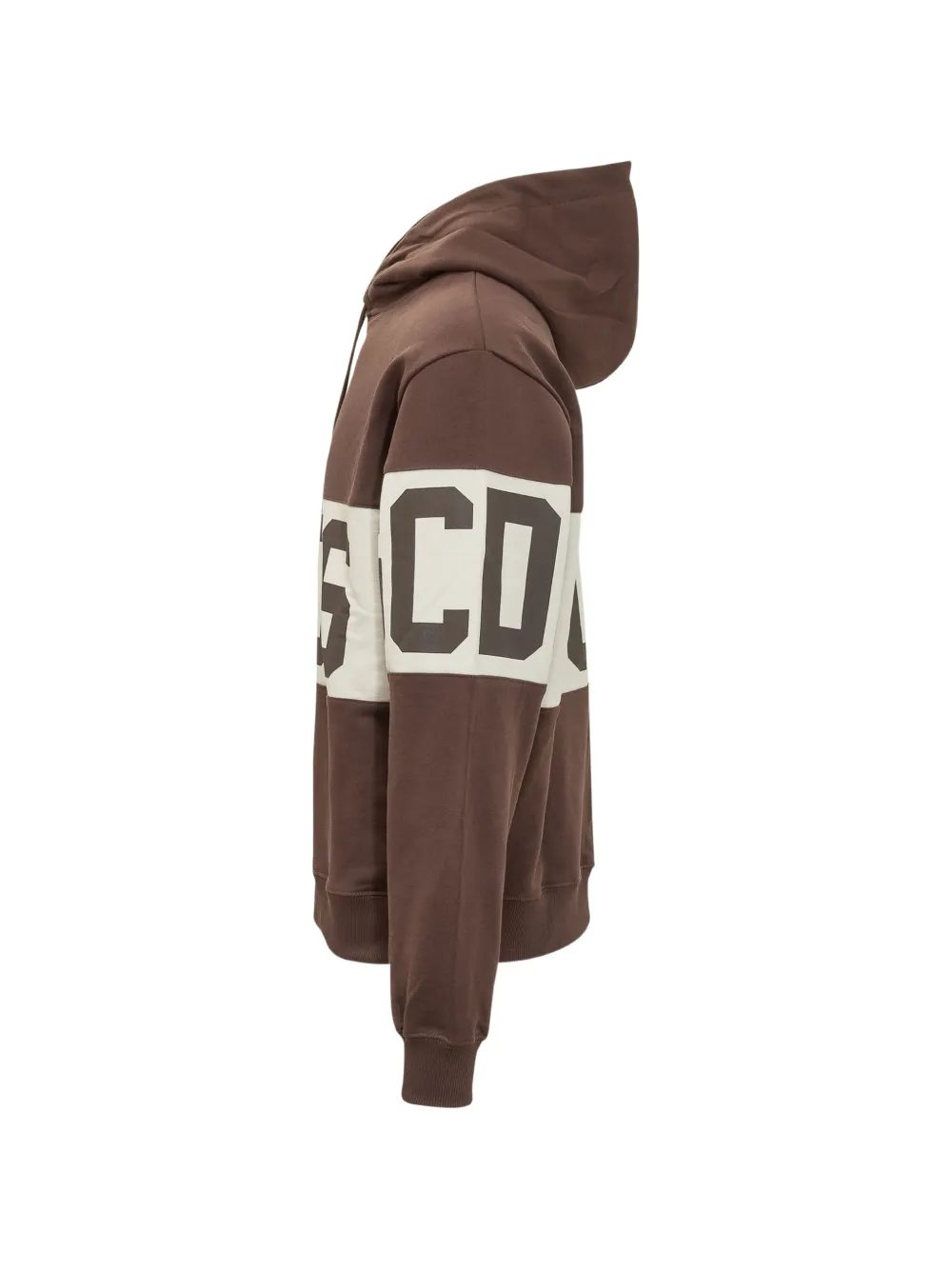 GCDS Hoodie met logoband Bruin