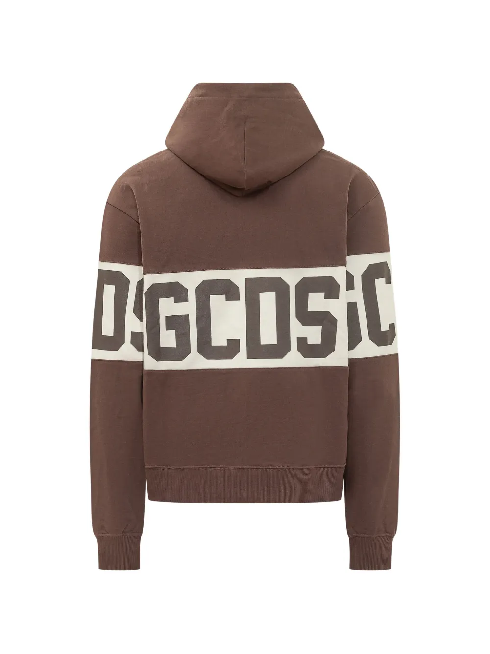 GCDS Hoodie met logoband Bruin